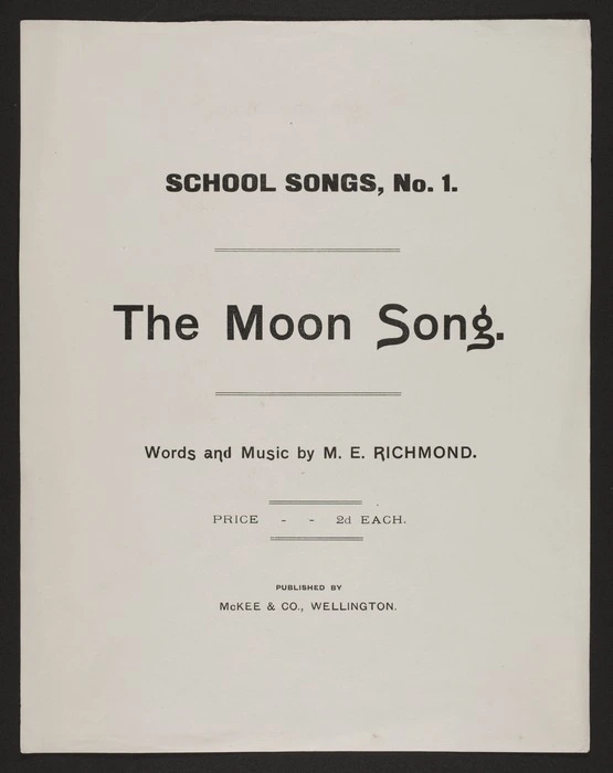 The moon song / words and music by M.E. Richmond.