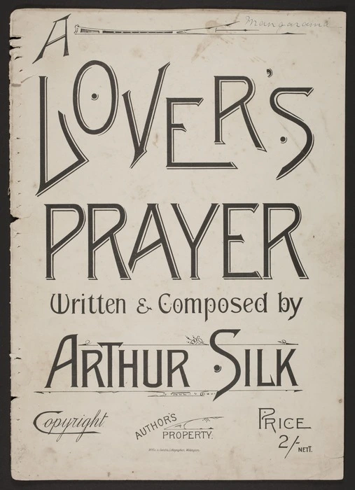 A lover's prayer / written & composed by Arthur Silk.