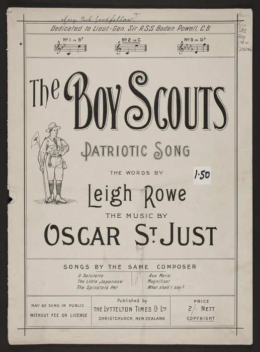 The Boy Scouts : patriotic song / the words by Leigh Rowe ; the music by Oscar St. Just.