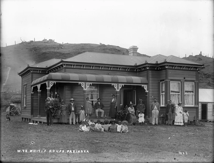 W Te Whiti's house, Parihaka