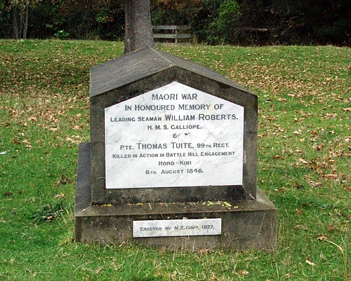 Battle Hill NZ Wars memorial