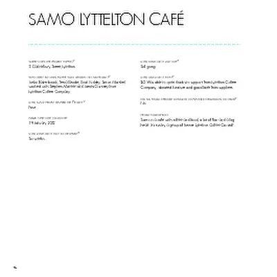 Christchurch: The Transitional City Pt IV, pages 96-97: Samo Lyttelton cafe