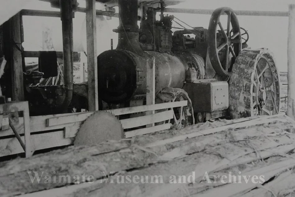 Steam engine at sawmill