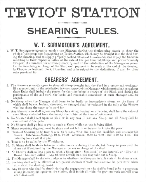 Shearing rules