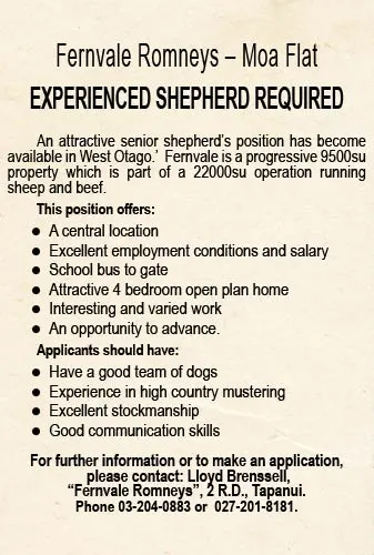Job advertisement