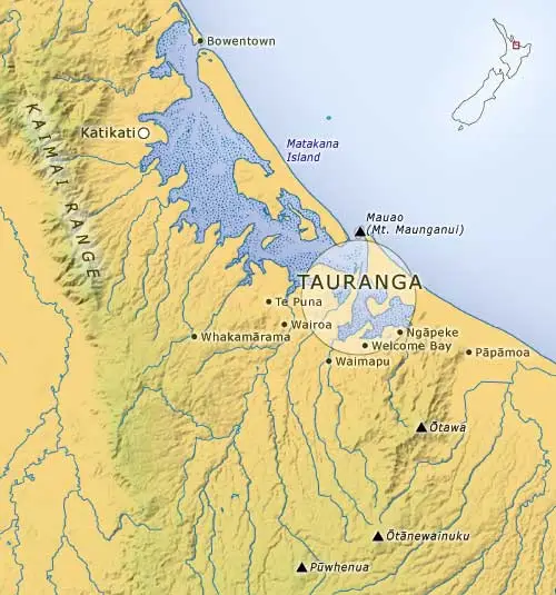 Boundaries of Tauranga tribes