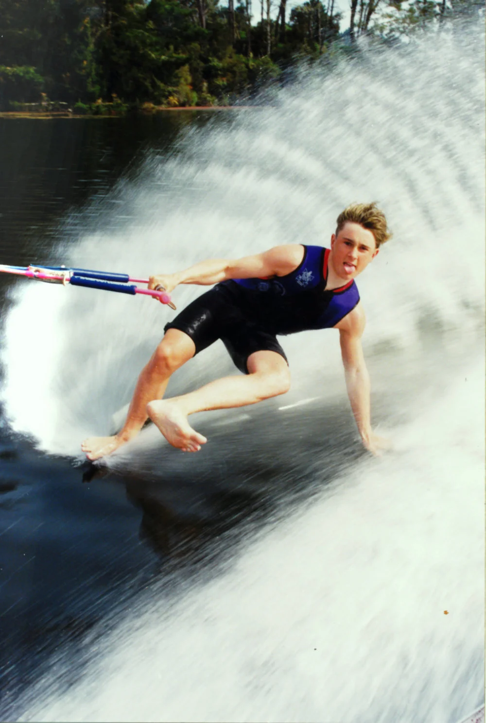 Water skiing; barefoot skier Jason MacArthur; ranked No. 1 , junior ...