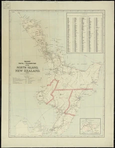 Railway, postal and telegraph map of the North Island