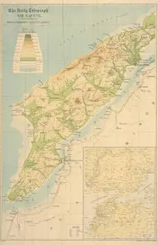 The Daily Telegraph war map of the Gallipoli Peninsula