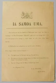 ‘Ia Samoa Uma’ leaflet