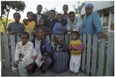 A Somali refugee family