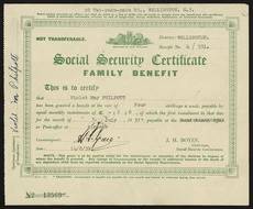 Social security certificate
