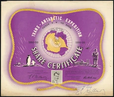 Expedition share certificate
