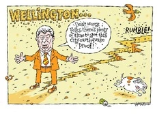 Wellington earthquake cartoon
