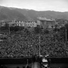 Crowd on VE day
