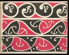 Drawings of Māori rafter patterns