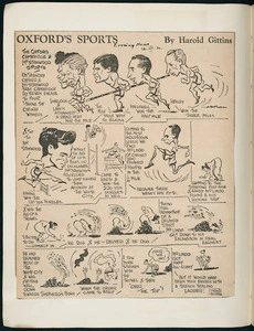 Cartoon of the Oxford v Cambridge sports
