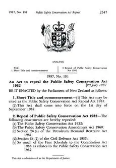 Public Safety Conservation Act