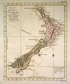 Cook’s 1773 map of New Zealand