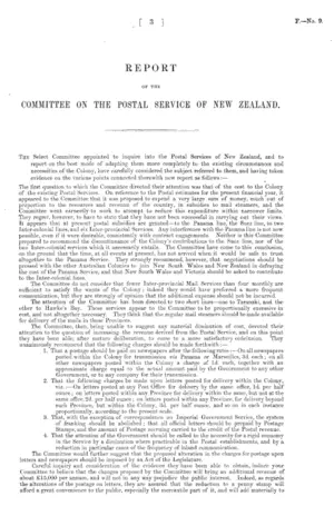 REPORT OF THE SELECT COMMITTEE ON THE CLAIMS OF CAPTAIN MORSHEAD AND DR. SAMUEL TO THE TARANAKI IRON SAND.