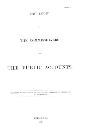 FIRST REPORT OF THE COMMISSIONERS UPON THE PUBLIC ACCOUNTS.