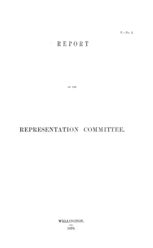 REPORT OF THE REPRESENTATION COMMITTEE.