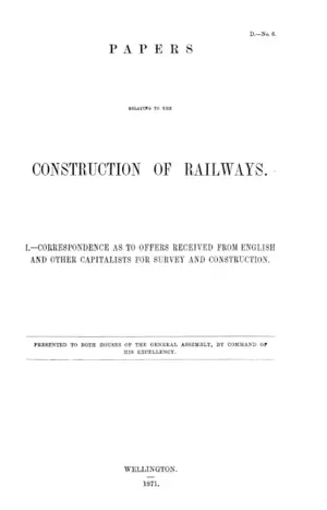 PAPERS RELATING TO THE CONSTRUCTION OF RAILWAYS.