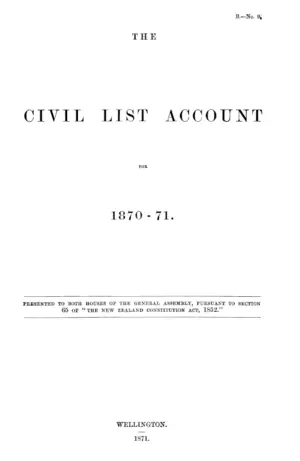 THE CIVIL LIST ACCOUNT FOR 1870-71.