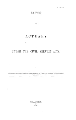 REPORT OF ACTUARY UNDER THE CIVIL SERVICE ACTS.