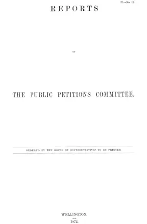 REPORTS OF THE PUBLIC PETITIONS COMMITTEE.