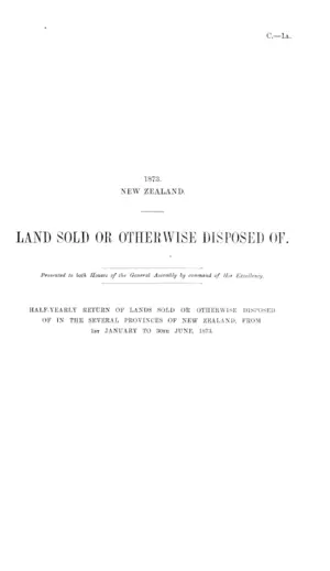 LAND SOLD OR OTHERWISE DISPOSED OF.