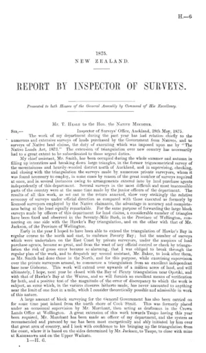 REPORT BY INSPECTOR OF SURVEYS.