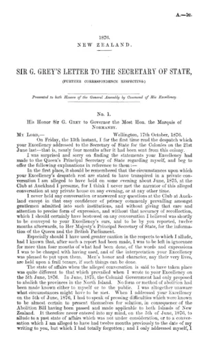 SIR G. GREY'S LETTER TO THE SECRETARY OF STATE, (FURTHER CORRESPONDENCE RESPECTING.)