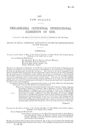 PHILADELPHIA CENTENNIAL INTERNATIONAL EXHIBITION OF 1876.