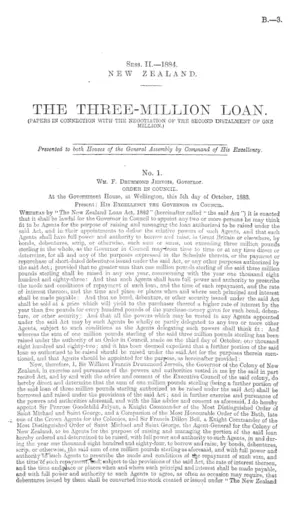THE THREE-MILLION LOAN. (PAPERS IN CONNECTION WITH THE NEGOTIATION OF THE SECOND INSTALMENT OF ONE MILLION.)
