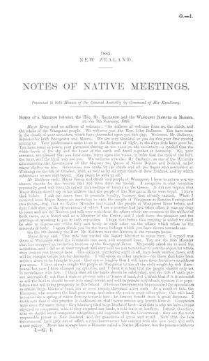 NOTES OF NATIVE MEETINGS.