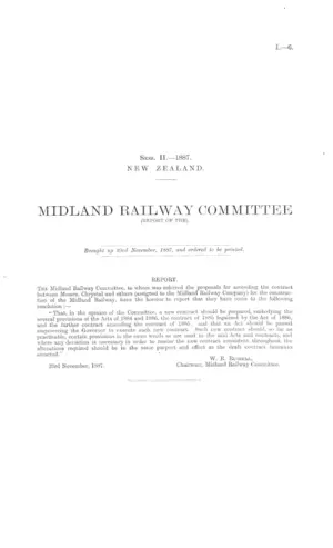 MIDLAND RAILWAY COMMITTEE (REPORT OF THE).