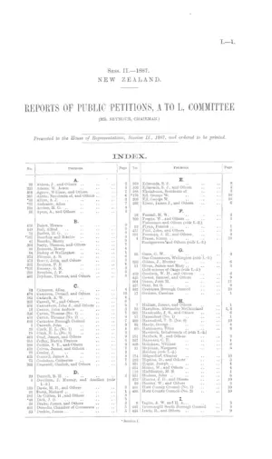 REPORTS OF PUBLIC PETITIONS, A TO L, COMMITTEE (MR. SEYMOUR, CHAIRMAN.)