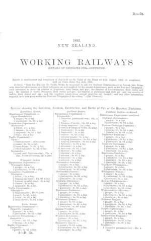 WORKING RAILWAYS (DETAILS OF ESTIMATES FOR)—CONTINUED.