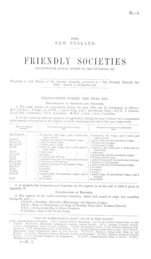 FRIENDLY SOCIETIES (SEVENTEENTH ANNUAL REPORT BY THE REGISTRAR OF).