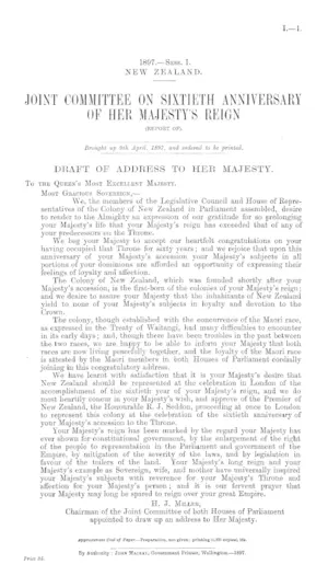 JOINT COMMITTEE ON SIXTIETH ANNIVERSARY OF HER MAJESTY'S REIGN (REPORT OF).