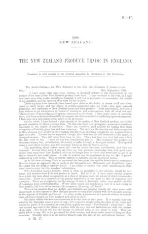 THE NEW ZEALAND PRODUCE TRADE IN ENGLAND.