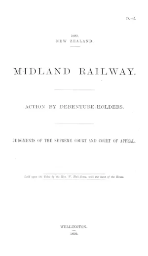 MIDLAND RAILWAY. ACTION BY DEBENTURE-HOLDERS.