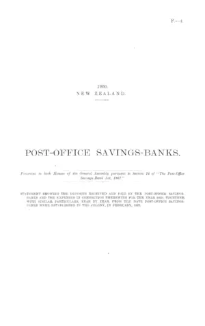 POST-OFFICE SAVINGS-BANKS.