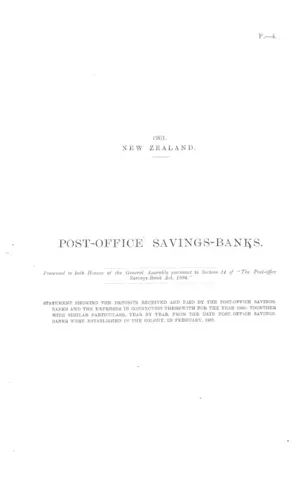 POST-OFFICE SAVINGS-BANKS.