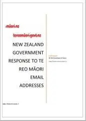 New Zealand government response to Te Reo Māori email addresses.