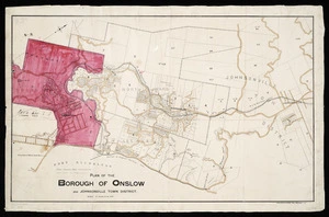 Plan of the borough of Onslow and Johnsonville town district [cartographic material].
