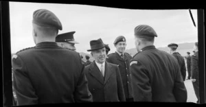 Sidney Holland with police cadets at Passing Out parade, Trentham