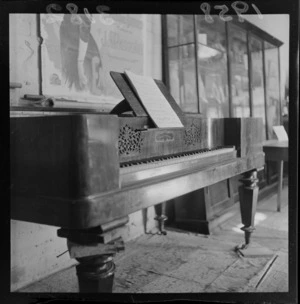 Piano with sheet of music
