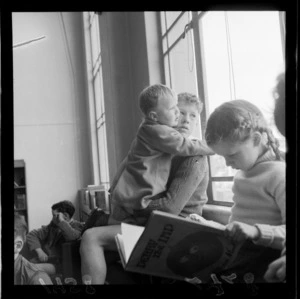 Unidentified children during story time at the Wellington Public Library